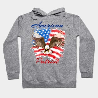 American Patriot Swooping Eagle colors Hoodie